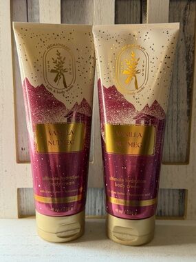 Bath & Body Works 2pc VANILLA NUTMEG Set Aromatherapy Ultimate Hydration Cream